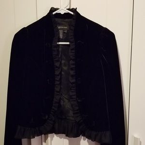 INC  Concepts blk velvet jacket petite sn
